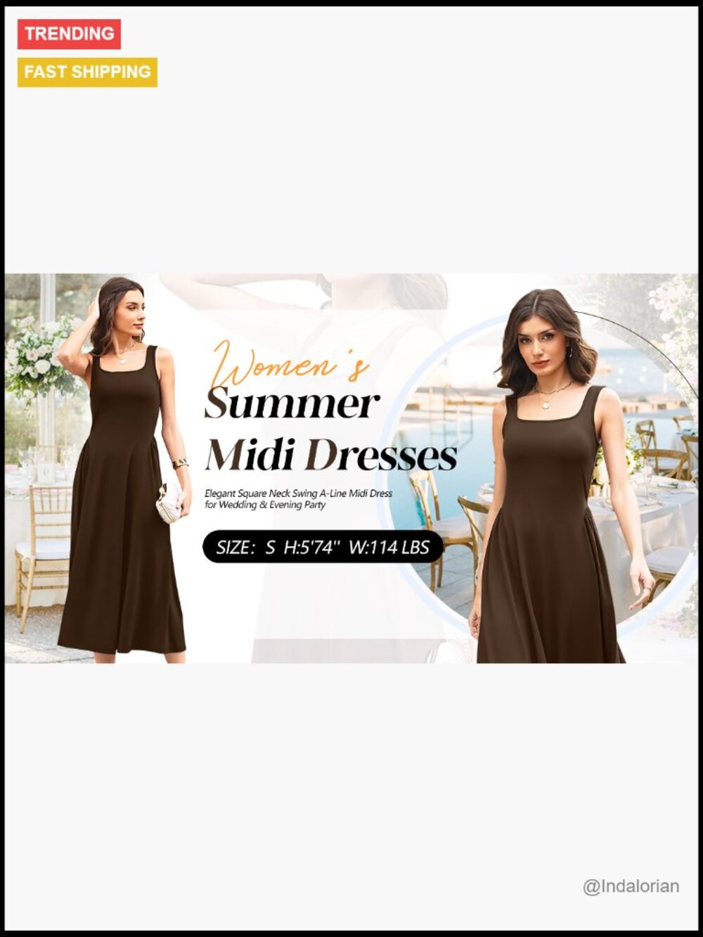 Square Neck Corset A-Line Maxi Dress with Ruffle Ruched Waist - Picture 7 of 7